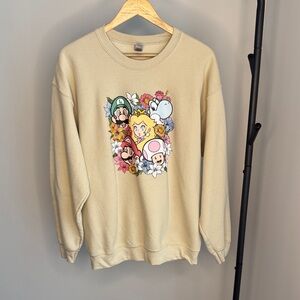 Gildan Women's Cream Graphic Sweater
